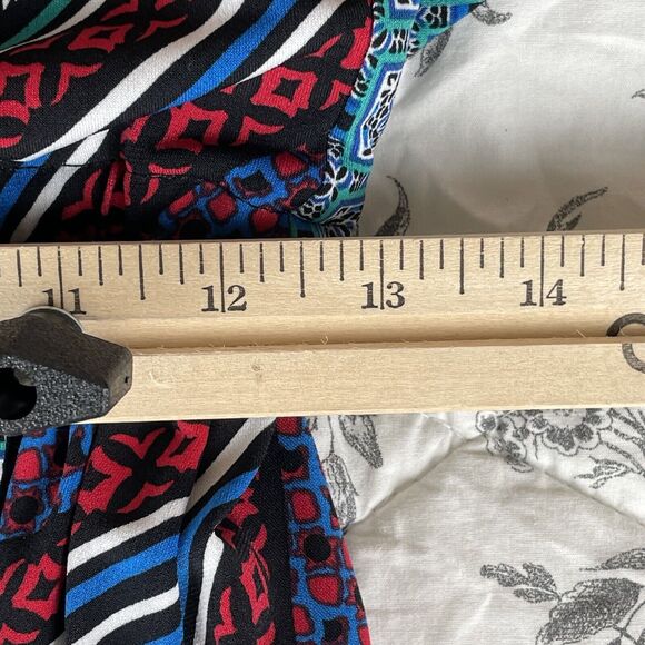 Calvin Klein Tank Maxi Sundress Women's Medium Grecian Geometric Print with Belt - Picture 10 of 16